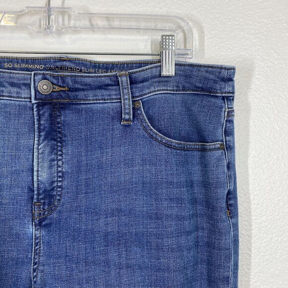 Chioc's So Slimming Girlfriend Slim Leg Ankle Jeans Size 14R / 2.5R Embroidered - Picture 3 of 13